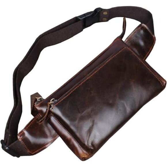 Brown Leather Waist Bag - Picture 3 of 6